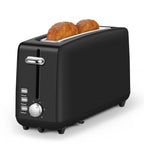 Stainless steel long-slot 2-slice toaster featuring 6 browning levels,10-inch extra-long slots and a removable crumb tray(Black).