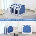14-Panel Portable Plastic Playpen,Safe Activity Fence,Blue