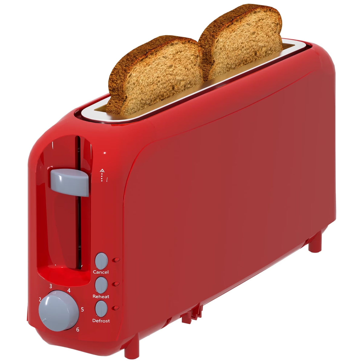 2-Slice Toaster with 10" Extra Long Slot,6 Browning Levels,Removable Crumb Tray,Defrost,Reheat&Cancel Functions,Auto Shut-Off Safety,Pink