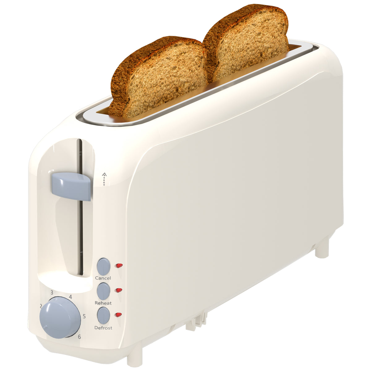 2-Slice Toaster with 10" Extra Long Slot,6 Browning Levels,Removable Crumb Tray,Defrost,Reheat&Cancel Functions,Auto Shut-Off Safety,Pink