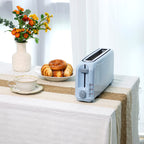 2-Slice Toaster with 10" Extra Long Slot,6 Browning Levels,Removable Crumb Tray,Defrost,Reheat&Cancel Functions,Auto Shut-Off Safety,Blue