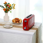 2-Slice Toaster with 10" Extra Long Slot,6 Browning Levels,Removable Crumb Tray,Defrost,Reheat&Cancel Functions,Auto Shut-Off Safety,Red